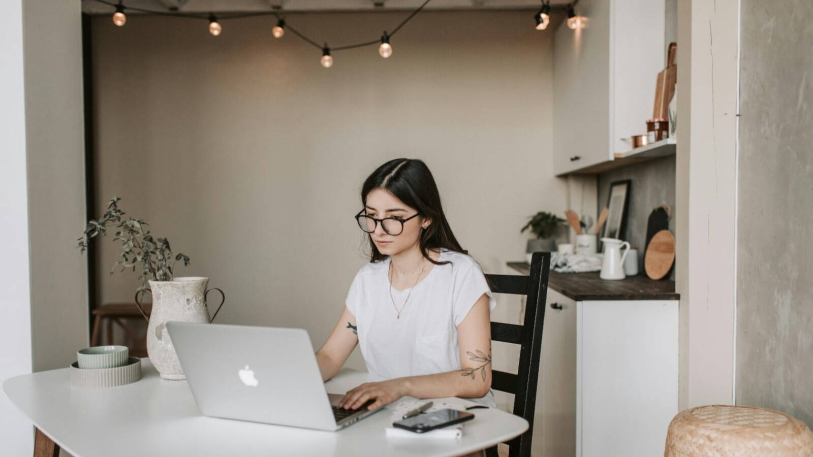 Woman with computer